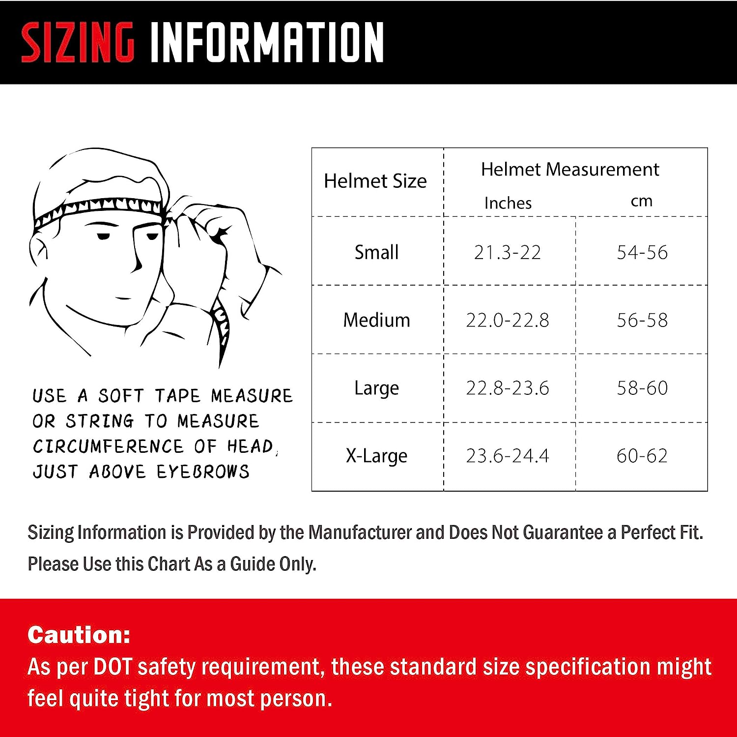 HOW TO MEASURE FOR A MOTORCYCLE HELMET